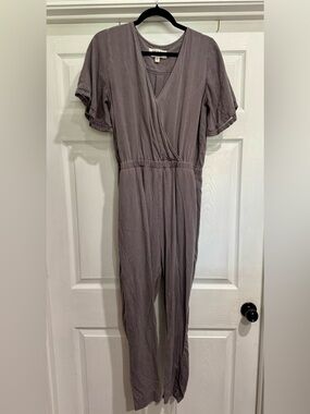 cloth & stone Mauve Wrap-Front Jumpsuit